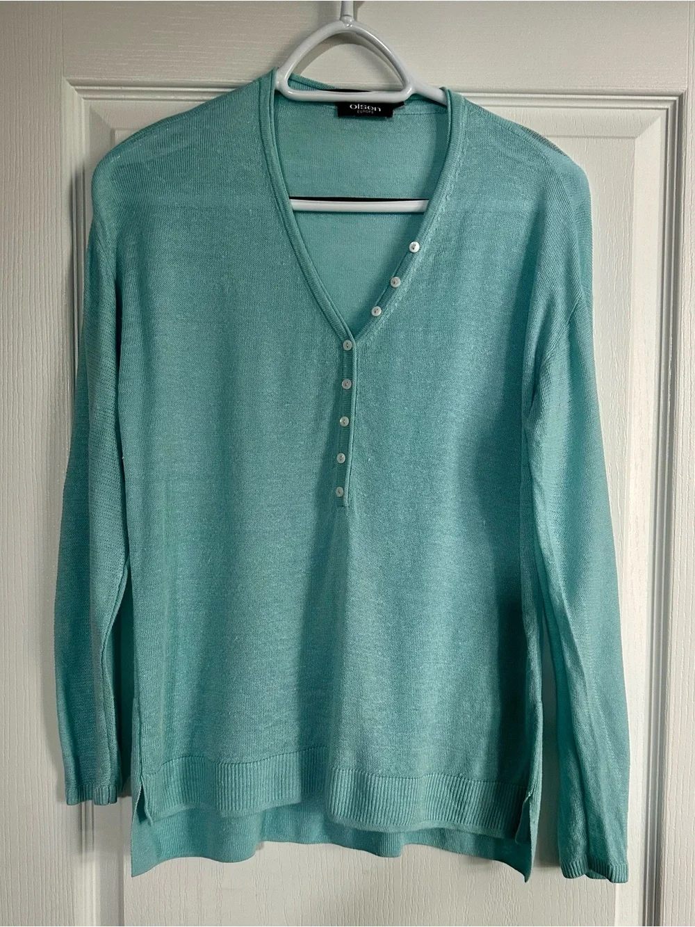 Olsen Linen Long Sleeve fine-knit Sweater - Picture 6 of 6